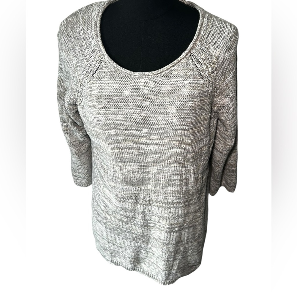 Sonoma Women's Light Gray Crew Neck Sweater Size XL